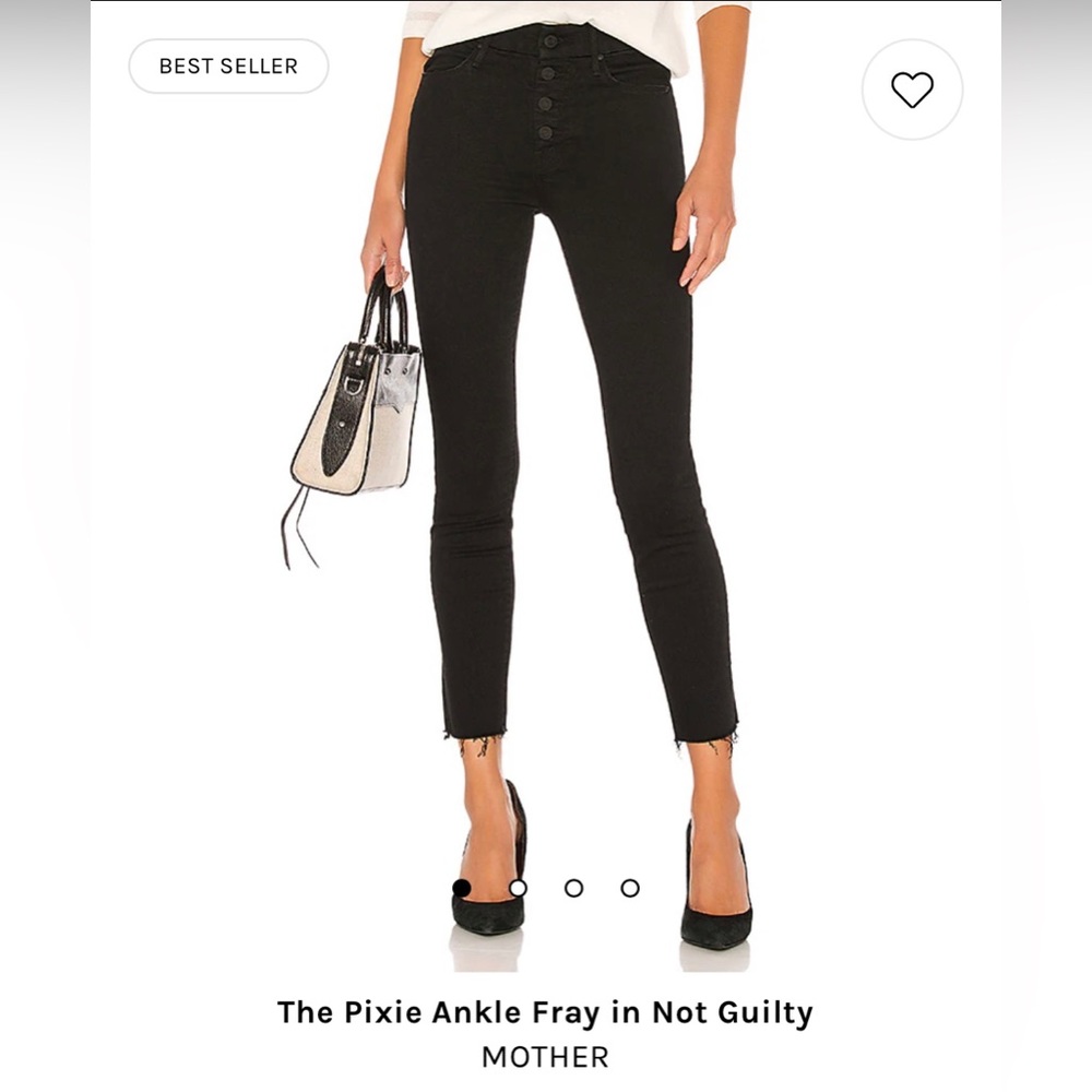 Mother Pixie Ankle Fray Jean